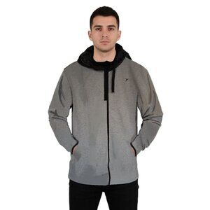 Old Navy Active Full-Zip Contrast Hood Jacket Sz 3XLT Grey with Black